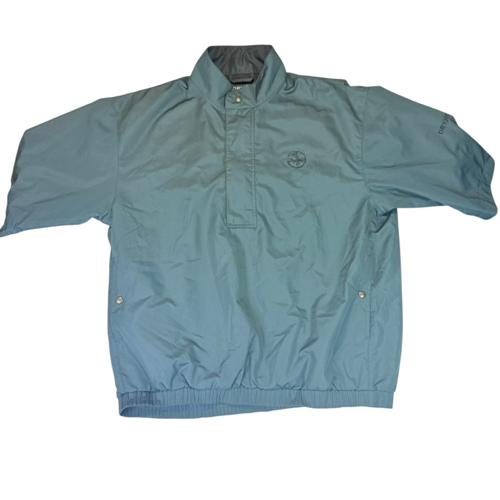 DryJoys By FootJoy  Half Zip Short Sleeve Golf Pullover Windbreaker Jacket Men M - Picture 6 of 13